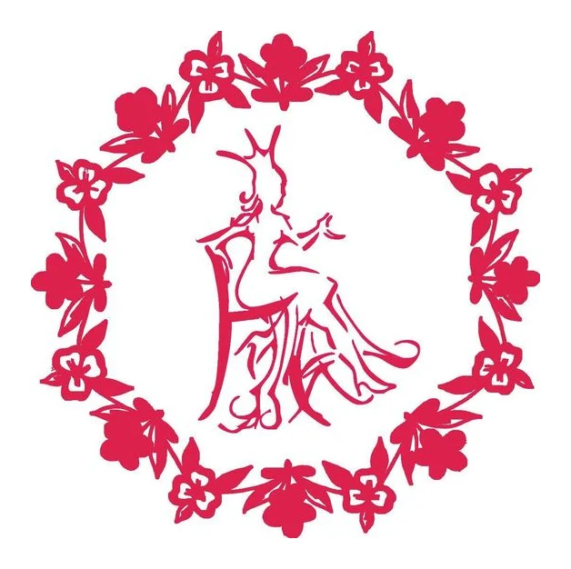 Seated Queen Florals logo