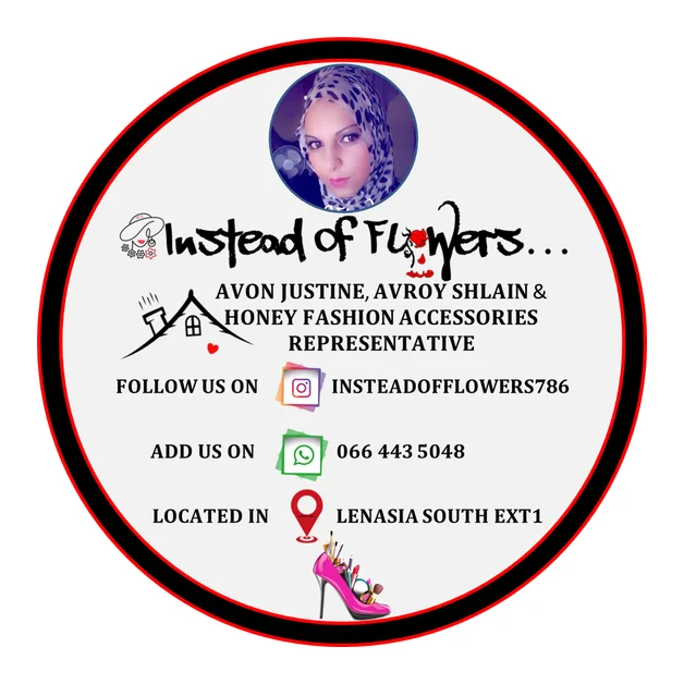 INSTEAD OF FLOWERS..AVON/JUSTINE/AVROY SHLAIN logo
