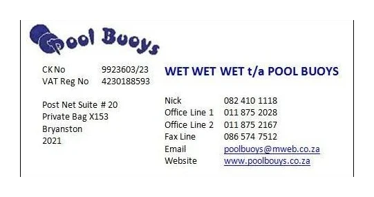 Wet Wet Wet T/a Pool Buoys logo