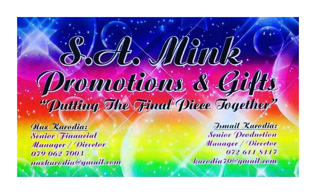 S.A MINK PROMOTIONS AND GIFTS logo