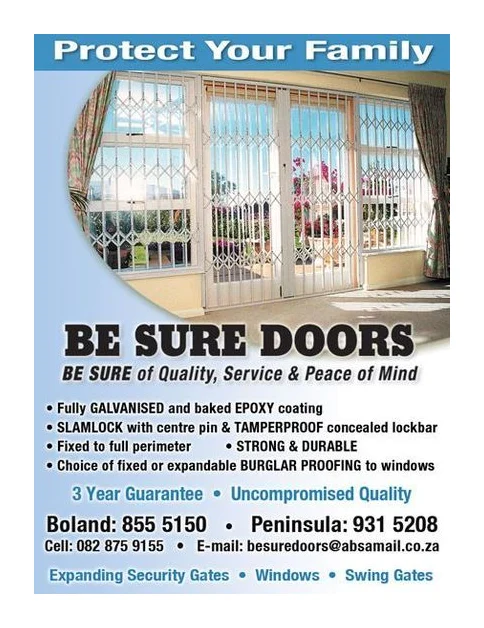 Be Sure Doors logo
