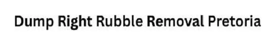 Dump Right Rubble Removal Pretoria logo