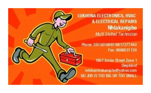 LUKHONA ELECTRONICS, HVAC AND ELECTRICAL logo
