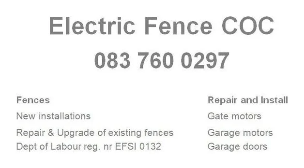 Electric Fence COC Pretoria logo