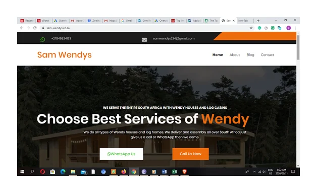 Sam Wendys and Log homes, Best Services arrou logo