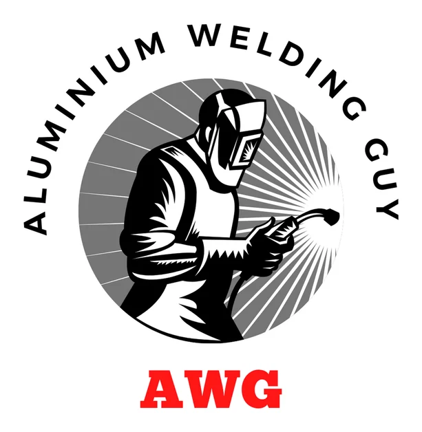 Aluminium welding guy logo